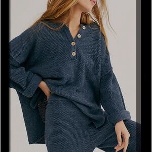 Free People Hailee Sweater Set - Navy XS